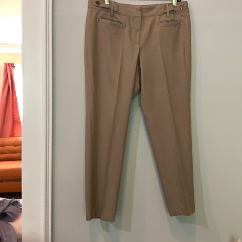 Sharagano tan pants with pockets in front size 12